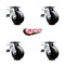 Service Caster 5 Inch Polyolefin Caster Set with Roller Bearings and Total Lock Brakes SCC SCC-TTL30S520-POR-4 - alternate 6